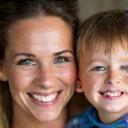 Happy parent with child